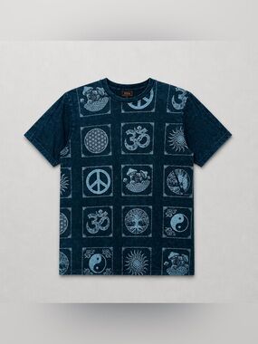 Rising Green Blue Graphic Symbol Tee